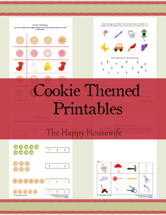December Cookie Themed Printables 2012